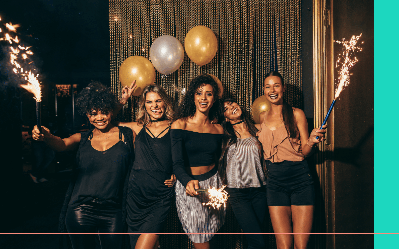 Oud en nieuw thema feest