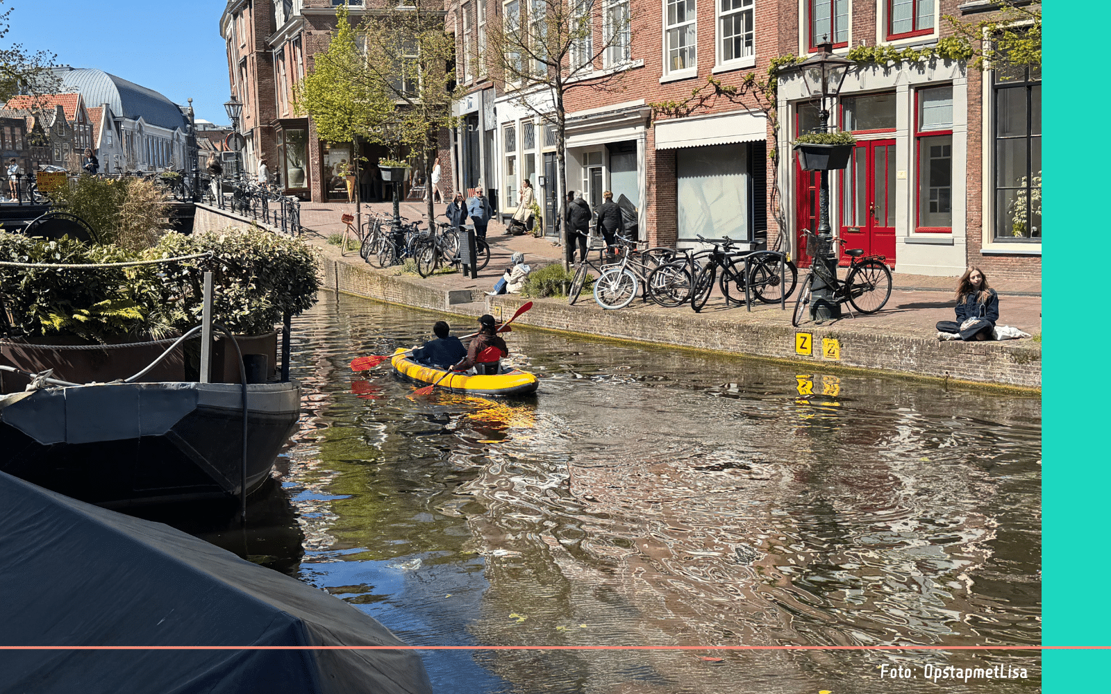 Gezinsactiviteiten in Leiden kano varen