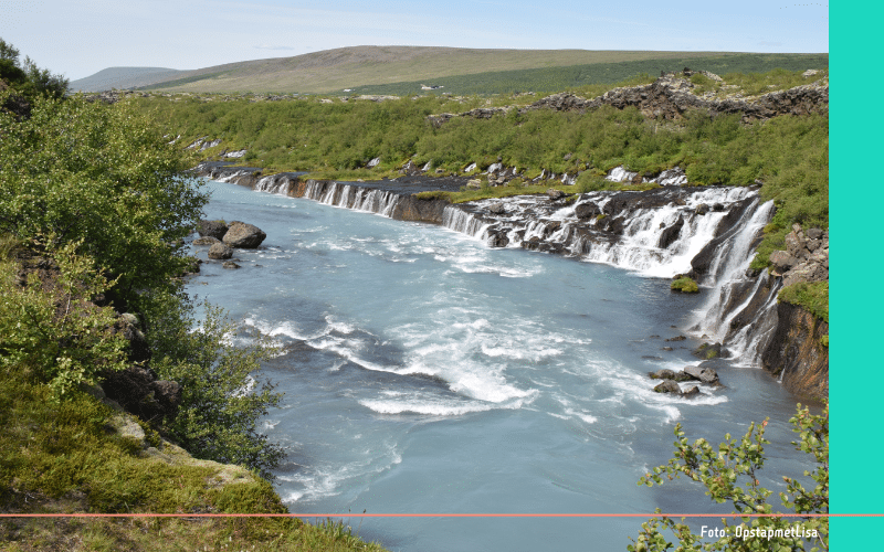 IJsland Barnafoss watervallen