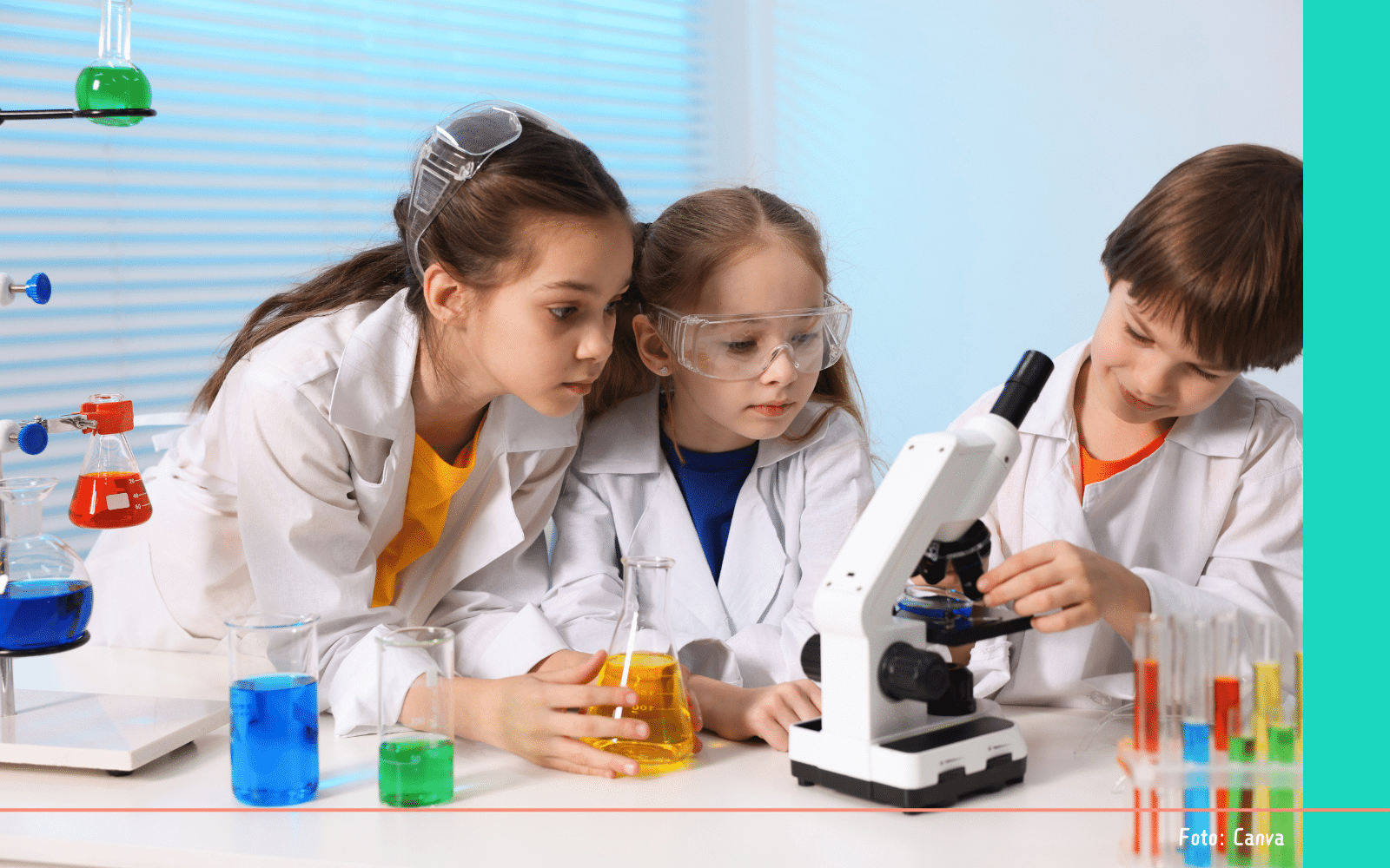 Kinderen doen proefjes