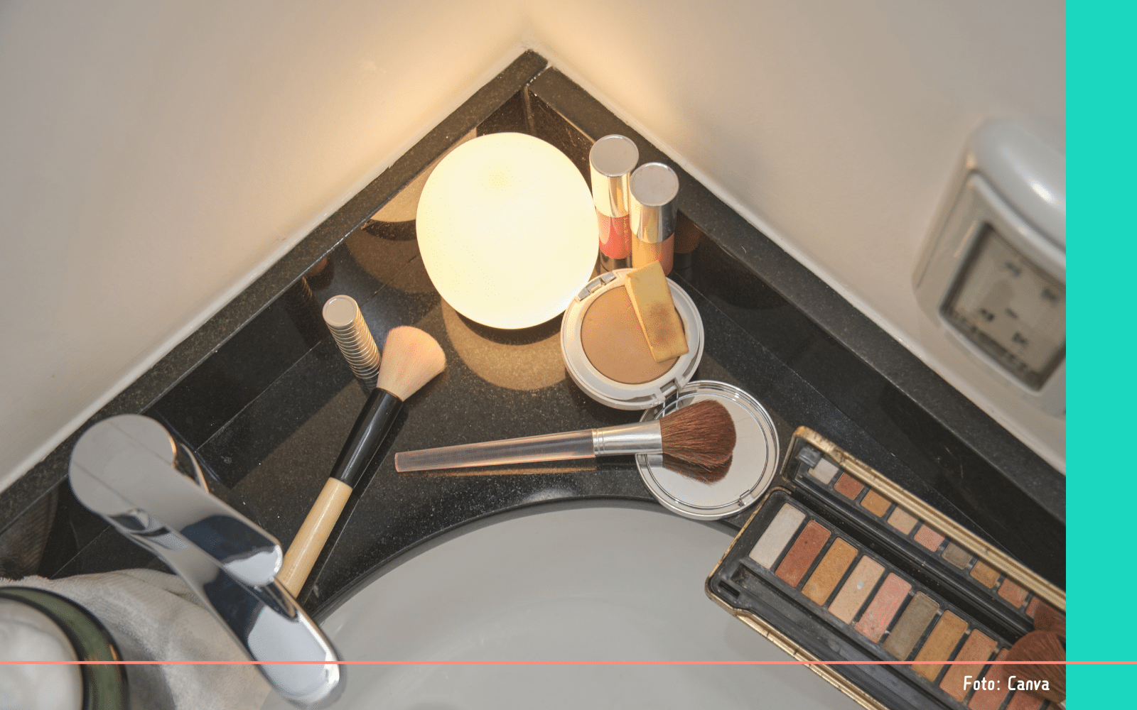 Make-up op wastafel