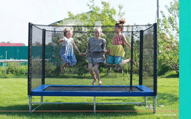 rechthoekige trampoline