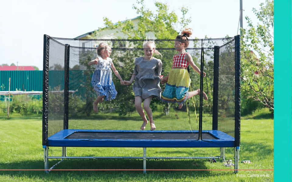 rechthoekige trampoline