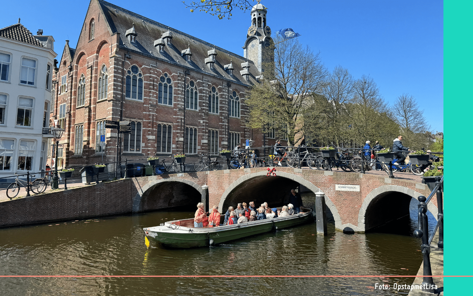 Gezinsactiviteiten in Leiden rondvaartboot