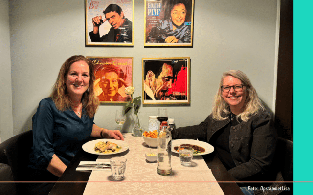 Sonja en Ester uit eten