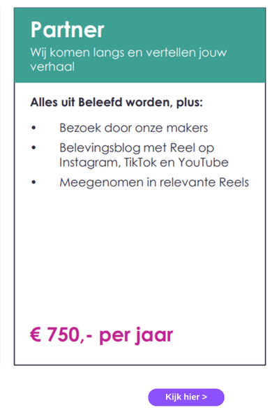 tarievenkaart exclusief